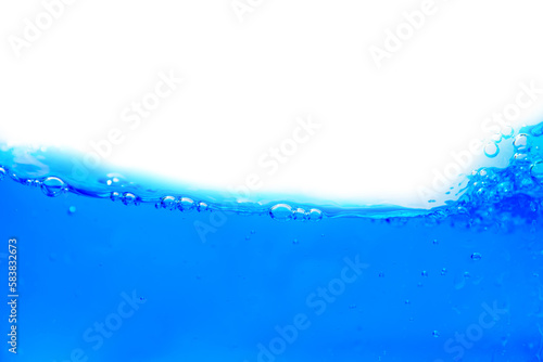 Close-up Clear water waves. Water wave isolated on white background