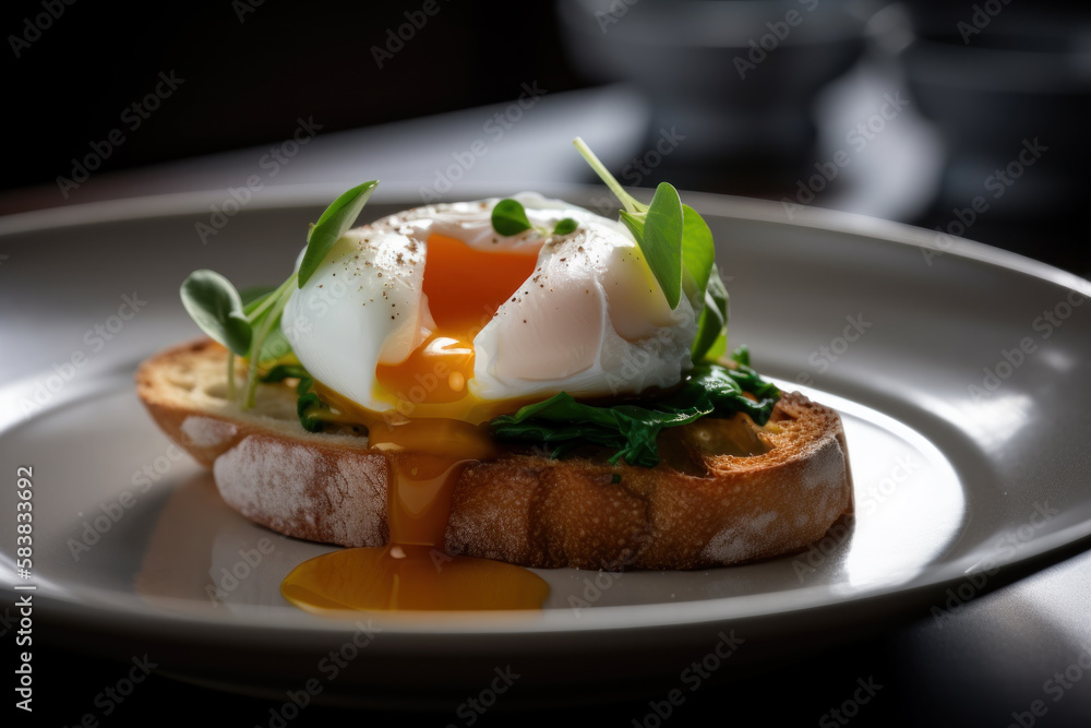  Poached egg Generate Ai