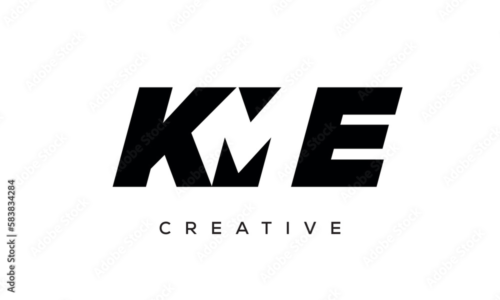 KME letters negative space logo design. creative typography monogram vector KME letters negative space logo design. creative typography monogram vector