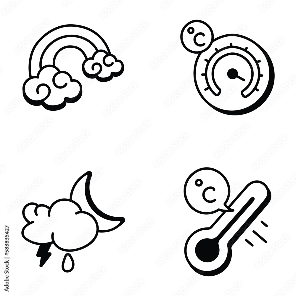 Bundle of Sketchy Weather and Forecast Tools Icons
Bundle of Sketchy Weather and Forecast Tools Icons