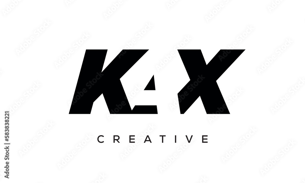 KAX letters negative space logo design. creative typography monogram vector KAX letters negative space logo design. creative typography monogram vector