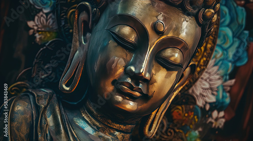 Buddha statue sculpture. inner meditation