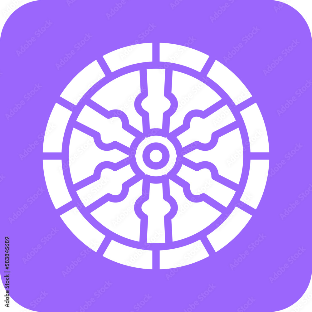 Vector Design Wooden Wheel Icon Style Vector Design Wooden Wheel Icon Style