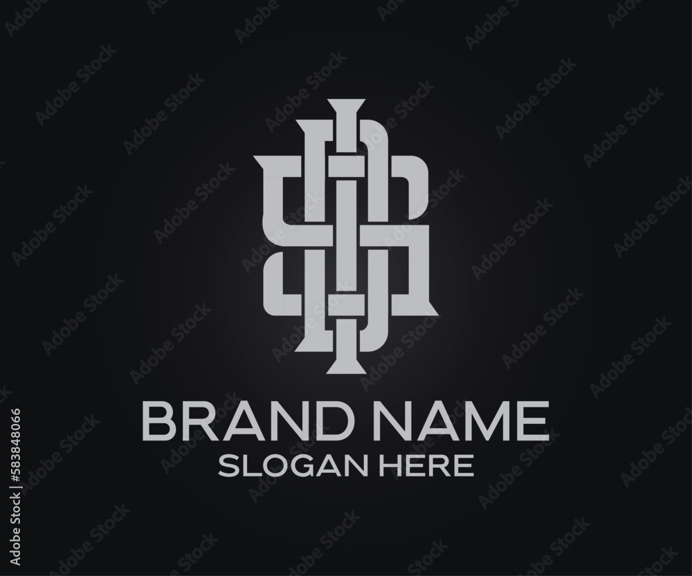 Obraz premium A black and white logo for a company or brand with the letter I D S