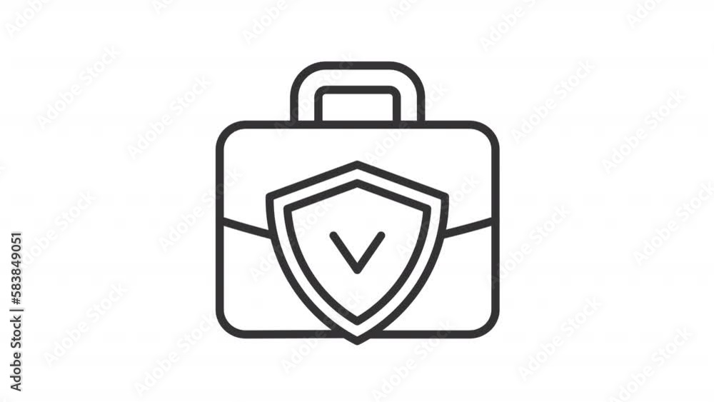Animated work insurance linear icon. Workplace safety and protection. Employee security. Seamless loop HD video with alpha channel on transparent background. Outline motion graphic animation Animated work insurance linear icon. Workplace safety and protection. Employee security. Seamless loop HD video with alpha channel on transparent background. Outline motion graphic animation