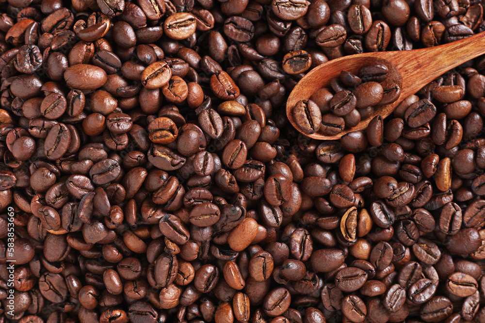 Fototapeta premium Background of coffee beans