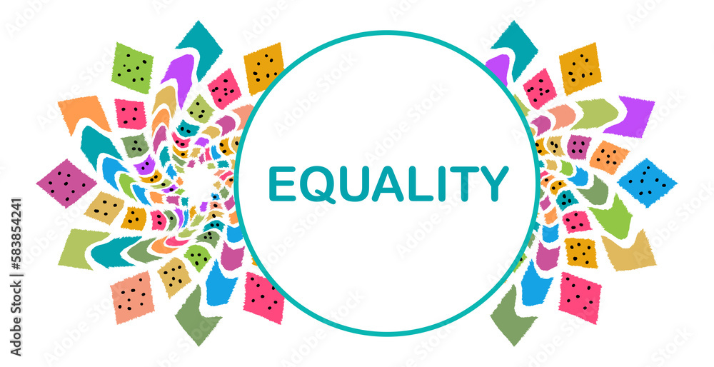Equality Colorful Circular White Text