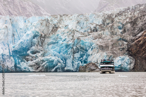 Detail of the South Sawyer Glacier in Tracy Arm-Fords Terror Wilderness, Southeast Alaska photo