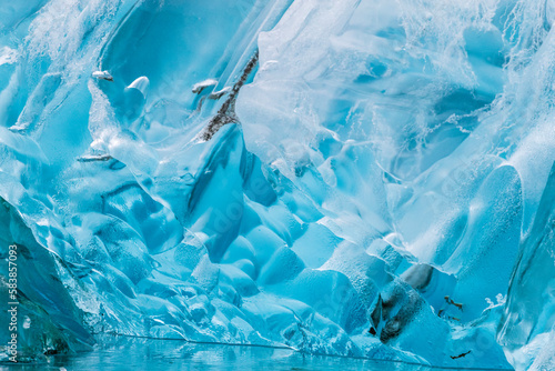 Detail of ice calved from the South Sawyer Glacier in Tracy Arm-Fords Terror Wilderness, Southeast Alaska photo
