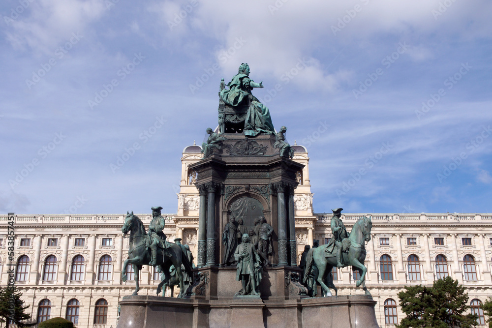 Vienna (Austria). Monument to Empress Maria Theresa in the city of Vienna.