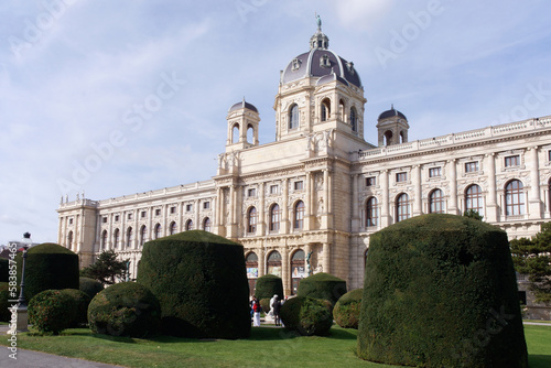 Vienna (Austria). Natural History Museum in the gardens of Maria-Theresien-Platz in the city of Vienna.