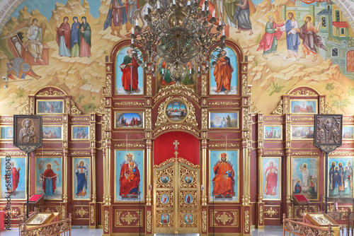 Russian Orthodox Cathedral of the Holy Resurrection, Iconostasis, Bishkek, Kyrgyzstan