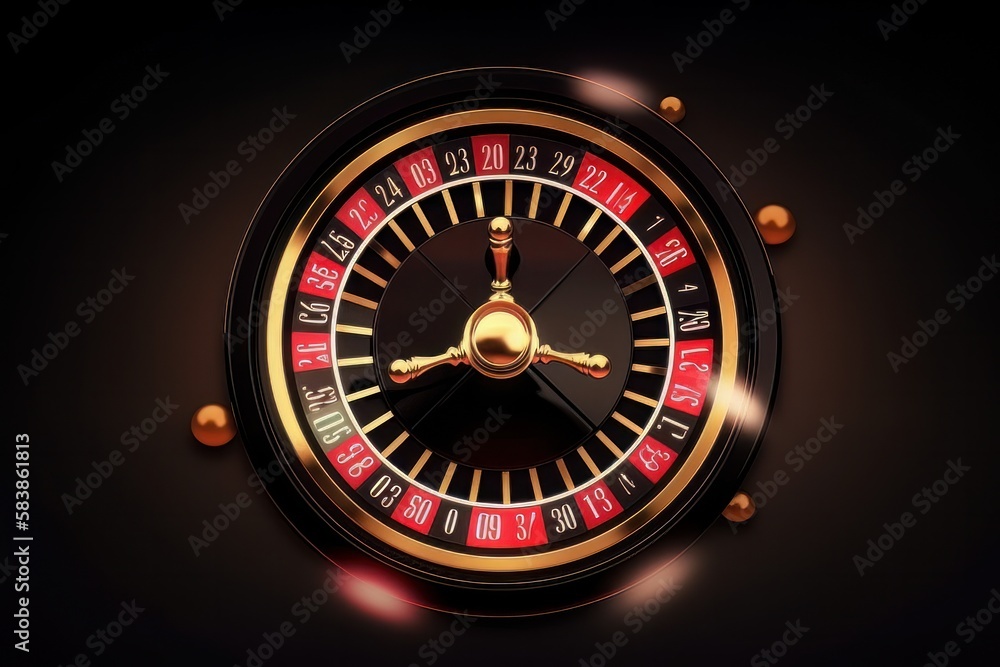 3d rendering - The casino roulette wheel. Generative AI 3d rendering - The casino roulette wheel. Generative AI