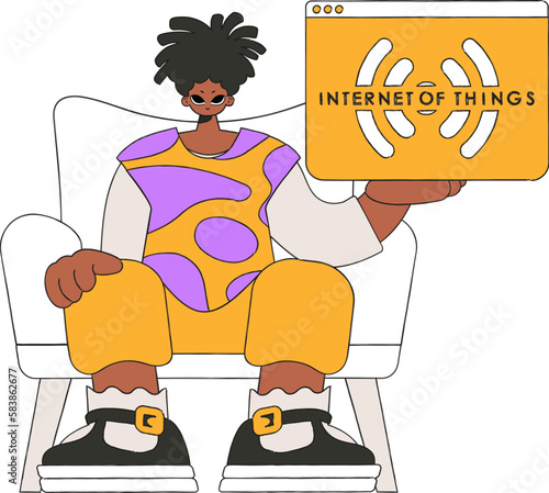 He grasps the IoT emblem firmly in his palms.