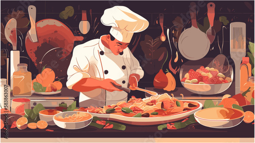 chef cooking in the kitchen