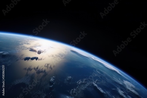 Planet Earth in space. Generative ai