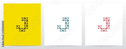 Scaffolding Staging Letter Logo Design J
