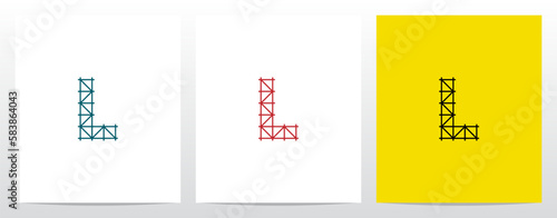Scaffolding Staging Letter Logo Design L