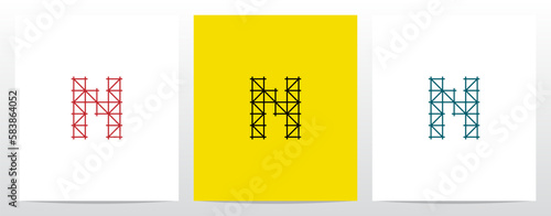 Scaffolding Staging Letter Logo Design N