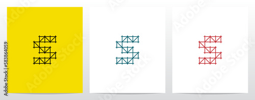 Scaffolding Staging Letter Logo Design S