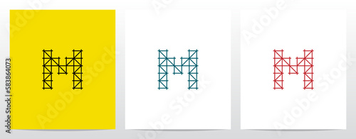 Scaffolding Staging Letter Logo Design M