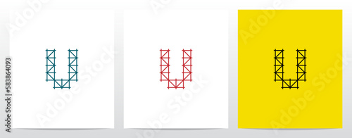 Scaffolding Staging Letter Logo Design U