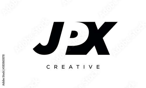 JPX letters negative space logo design. creative typography monogram vector	 photo