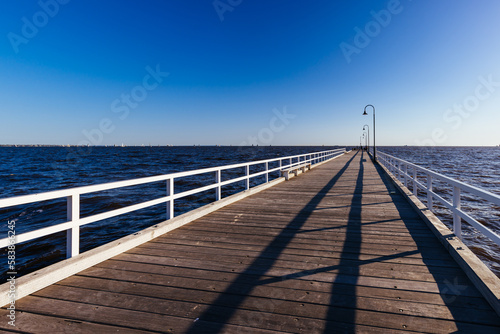 Fototapeta Naklejka Na Ścianę i Meble -  Kerford Rd Pier at Sunset in Melbourne Australia