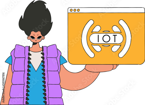 He has the IoT emblem grasped in his palms.