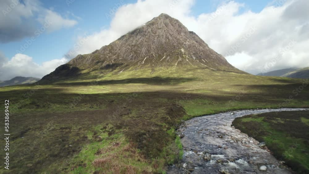 Buachaille Etive Mor Towers Over Cloudy River Laced Marshland, Rannoch Moor Buachaille Etive Mor Towers Over Cloudy River Laced Marshland, Rannoch Moor
