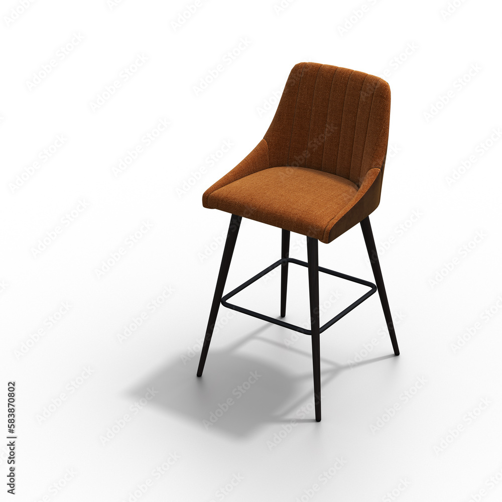 chair with shadow under it isolated on a white background, interior furniture, 3D illustration, cg render chair with shadow under it isolated on a white background, interior furniture, 3D illustration, cg render