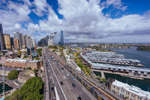 Sydney Skyline From The Harbour Bridge in Australia