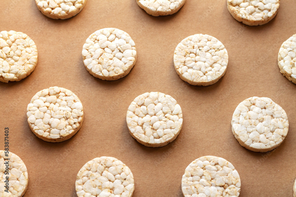 Healthy diet puffed rice cake pattern Healthy diet puffed rice cake pattern