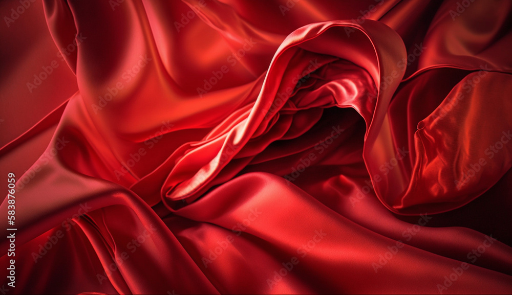 Obraz premium red silk background. Generative AI.