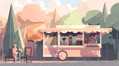 ice cream stand in the park