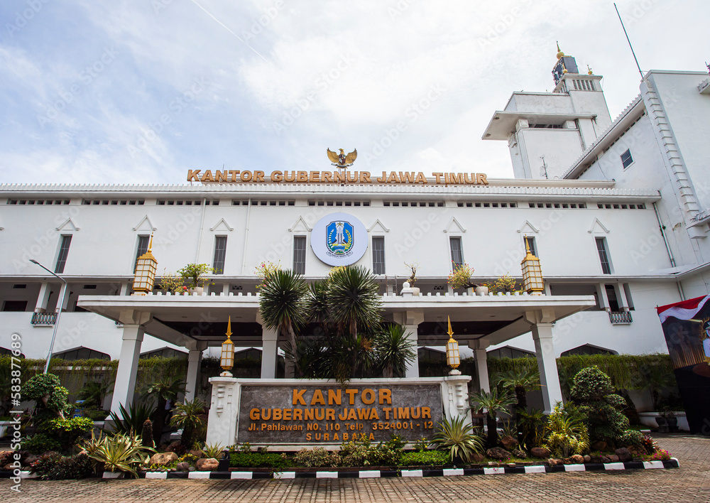 The East Java Governor's Office, the administrative center of East Java Province, Indonesia, is located in a heritage building from the colonial era