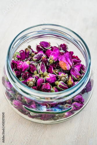 Rose tea is really easy to prepare  when the water is boiling let the mixture stand for 5 or 10 minutes  strain it and serve with honey or sugar as desired
