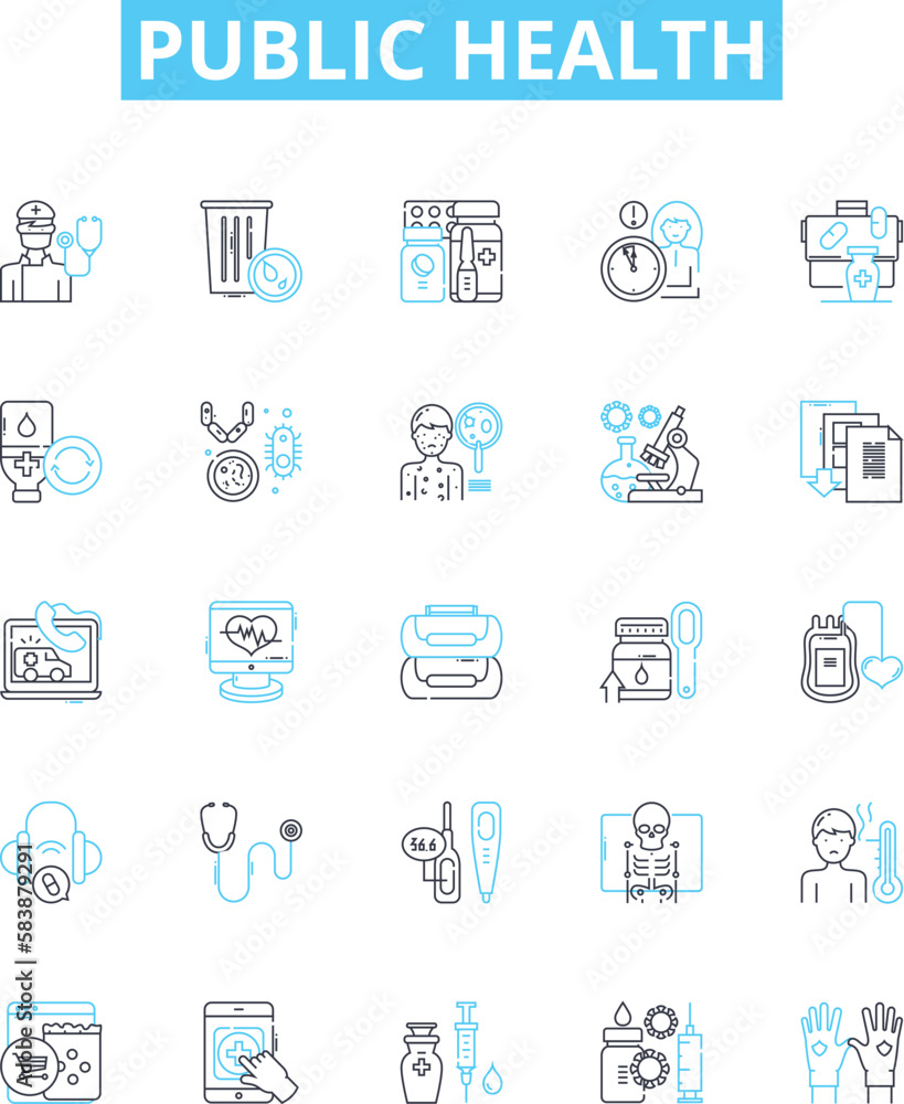 Public health vector line icons set. Public, Health, Safety, Hygiene, Wellness, Disease, Prevention illustration outline concept symbols and signs Public health vector line icons set. Public, Health, Safety, Hygiene, Wellness, Disease, Prevention illustration outline concept symbols and signs