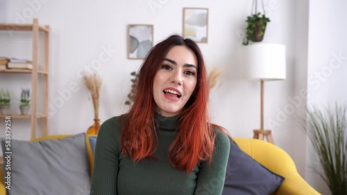 Woman making a video call