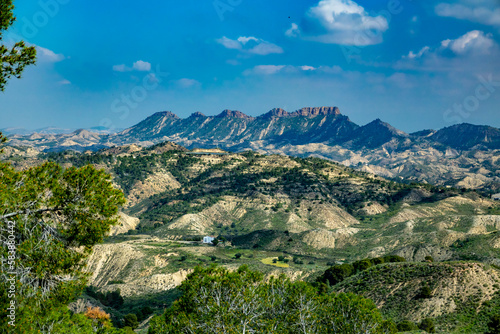 Mountain views from Las Murallas de King Kong hiking path in Murcia, Spain © Jarmo V