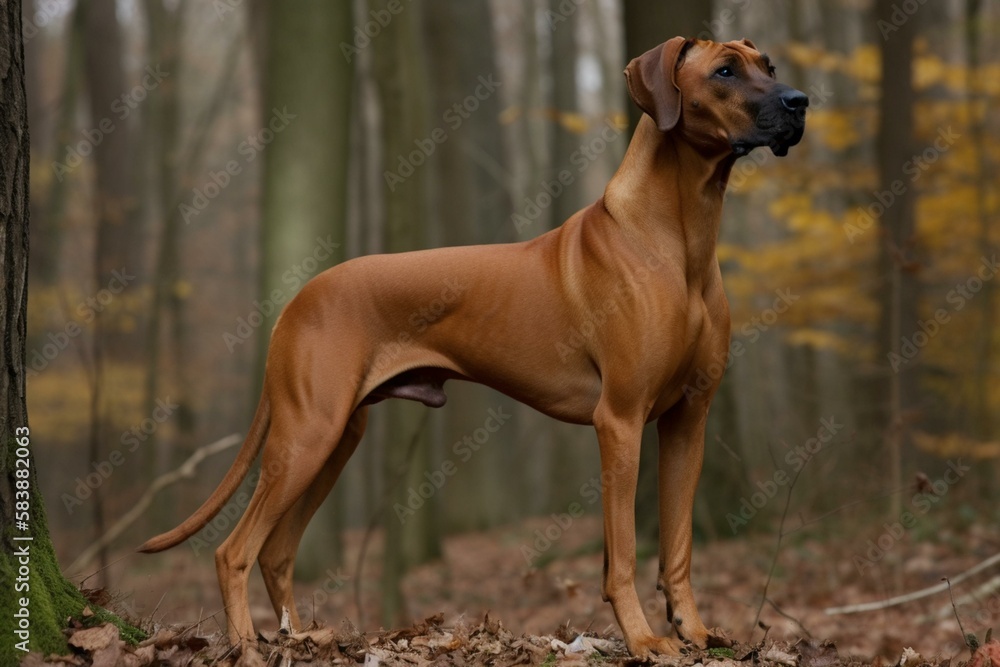 Rhodesian Ridgeback, big dog, Generative AI