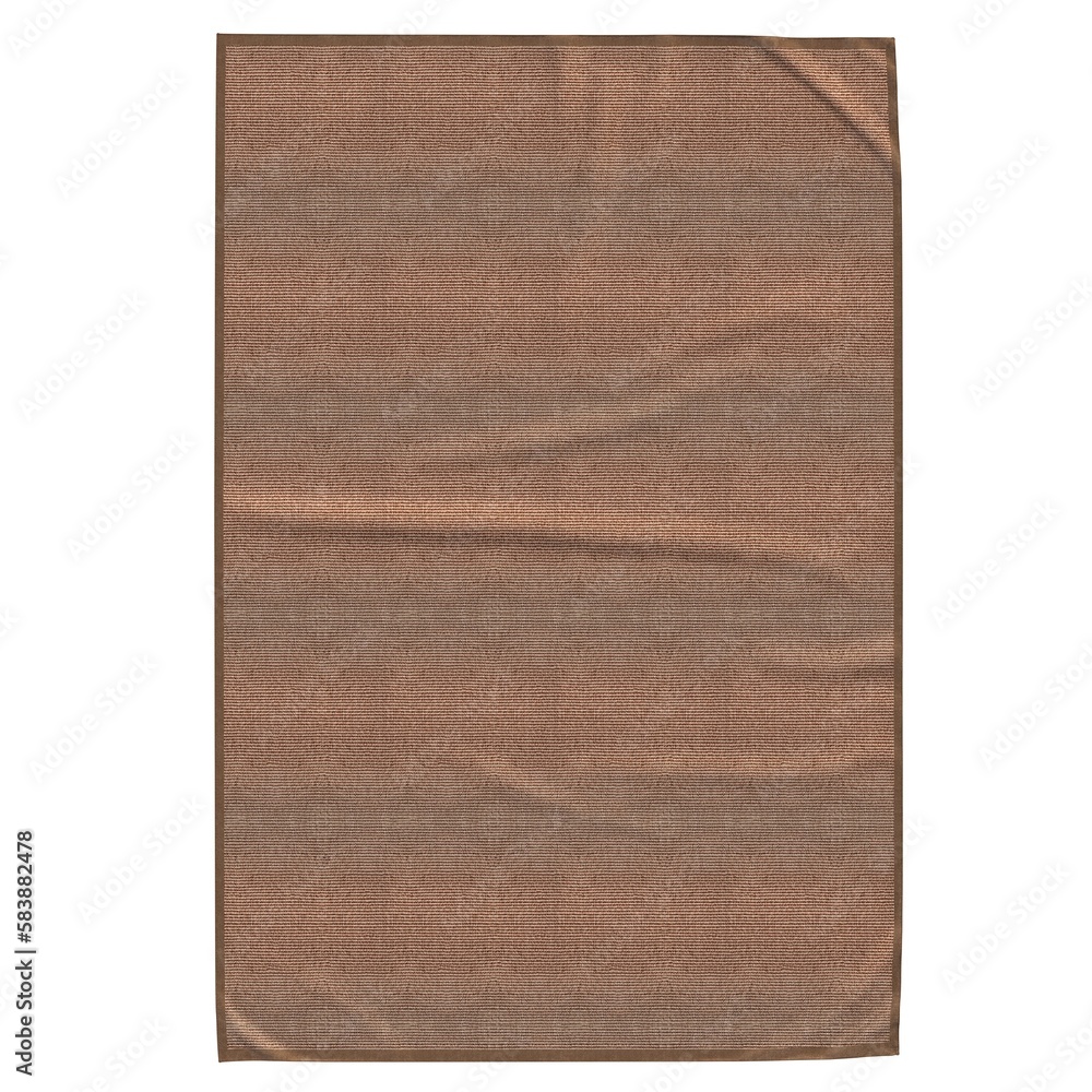 Fototapeta premium carpet for interior isolated on white background, home decor, 3D illustration, cg render