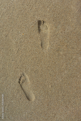 human footprint on sand