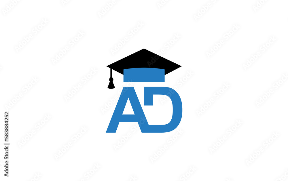 Academic education symbol and Student hat logo. Education cap monogram ...