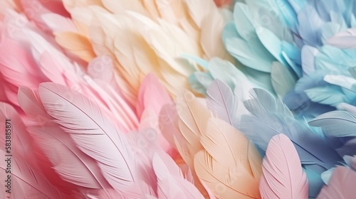 pastel colour feather abstract background