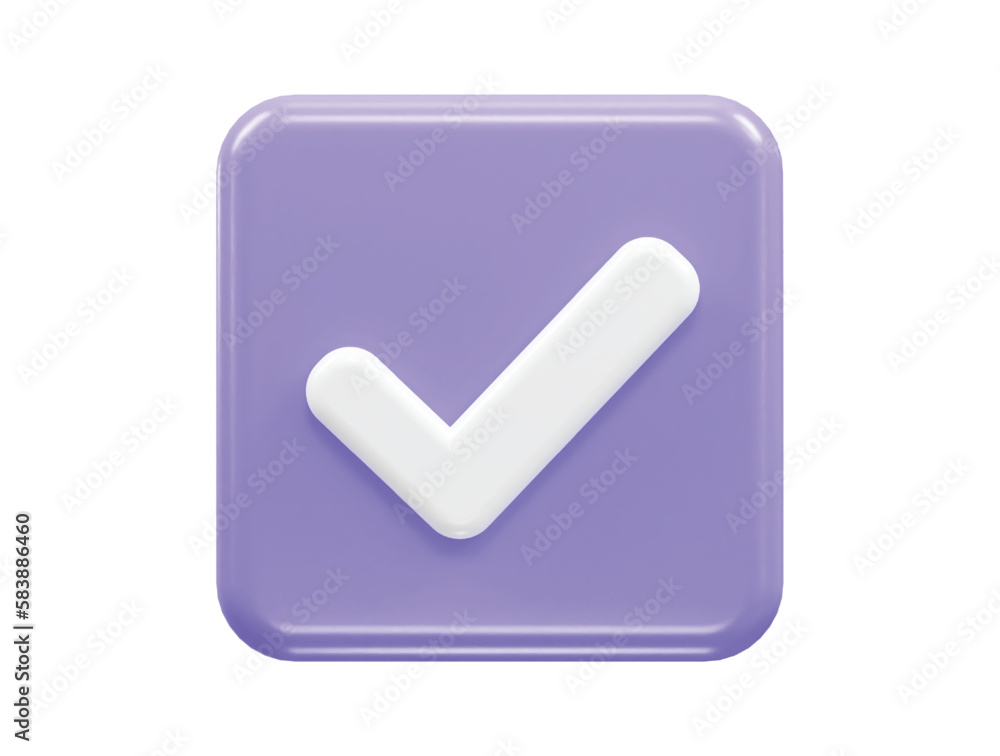 Verified icon 3d rendering illustration vector Verified icon 3d rendering illustration vector