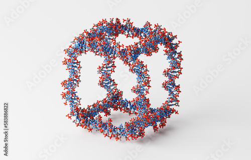 DNA cube, molecular model photo