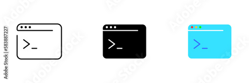 A vector file with an image of a search bar or search box, commonly used in web interfaces to allow users to input search terms. Vector set of icons in line, black and colorful styles isolated.