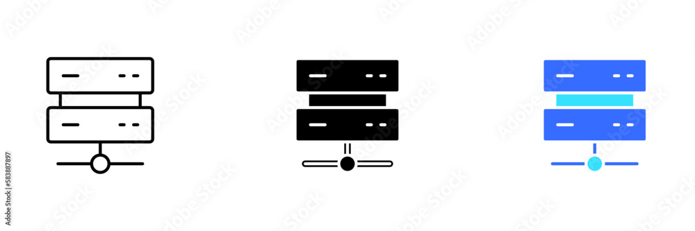 A modern and sleek router icon, representing internet connectivity and network management for both home and office use. Vector set of icons in line, black and colorful styles isolated. A modern and sleek router icon, representing internet connectivity and network management for both home and office use. Vector set of icons in line, black and colorful styles isolated.