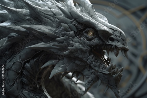 Head of dragon. Generative AI © Yaroslav Herhalo